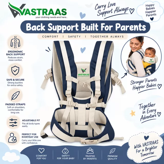 VASTRAAS 4-in-1 Baby Carrier | Adjustable Baby Carry Bag