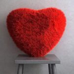 Heart Shape Cushion Red
