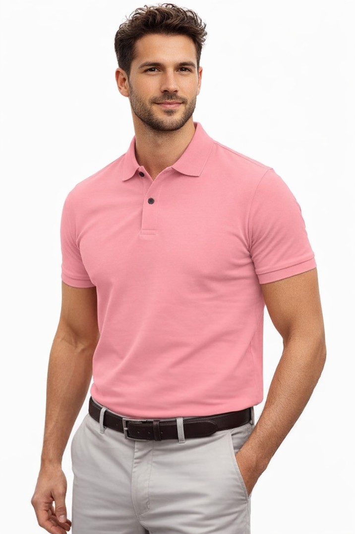 Premium Polo T-Shirt Pink Colors | Cotton | Men’s Casual Wear|