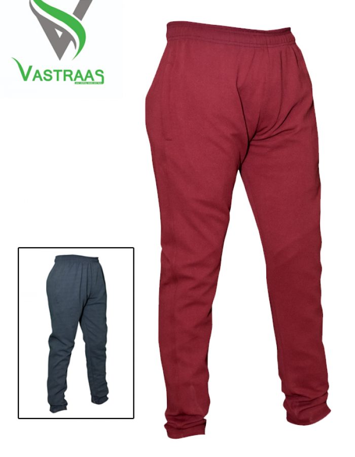 Vastraas Pack of 2 Solid Men’s Maroon & Grey Track Pants