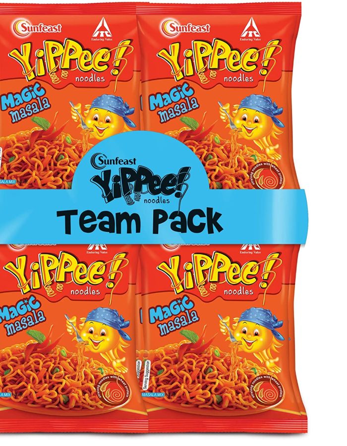 Sunfeast YiPPee! Magic Masala Long, slurpy Noodles | with Real Vegetables and nutrients | 12 x 70g Pack