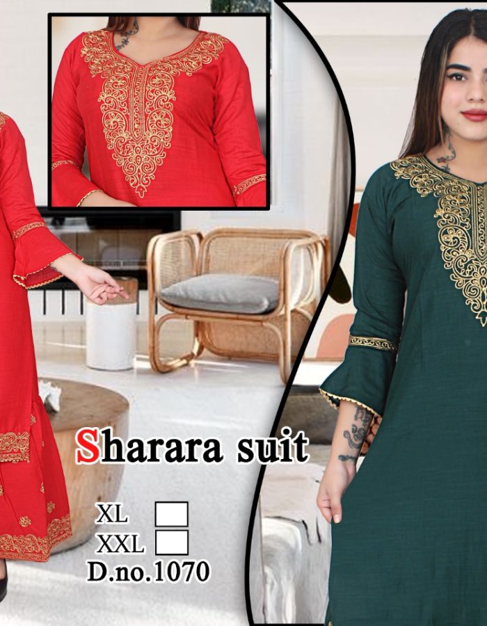 Vastraas Unique Women’s Reyon Semi Stitched Plazzo Suit