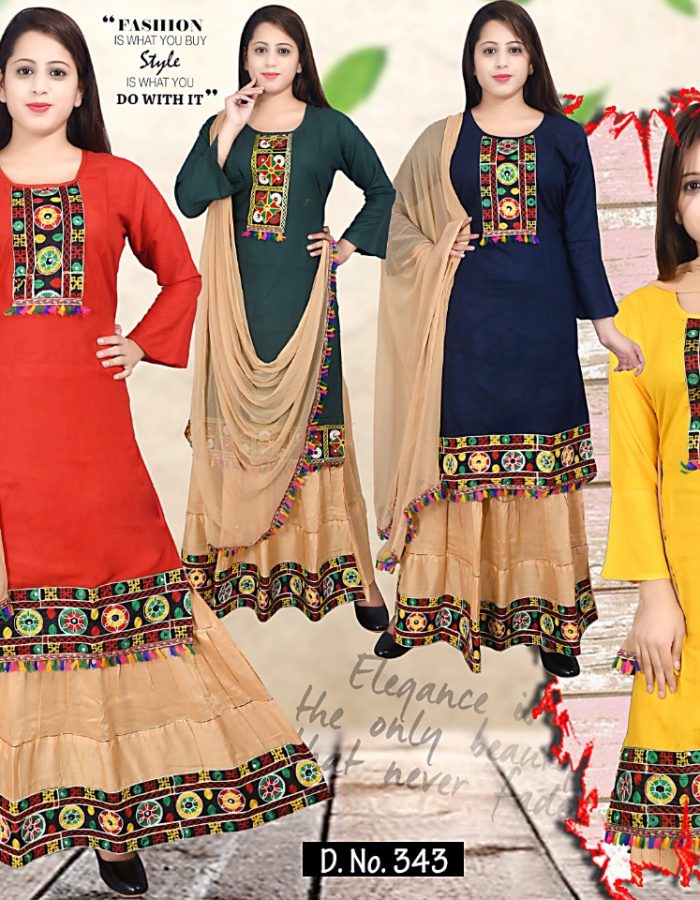 Vastraas Unique Women’s Reyon Stitched Embodry Anarkali Suit