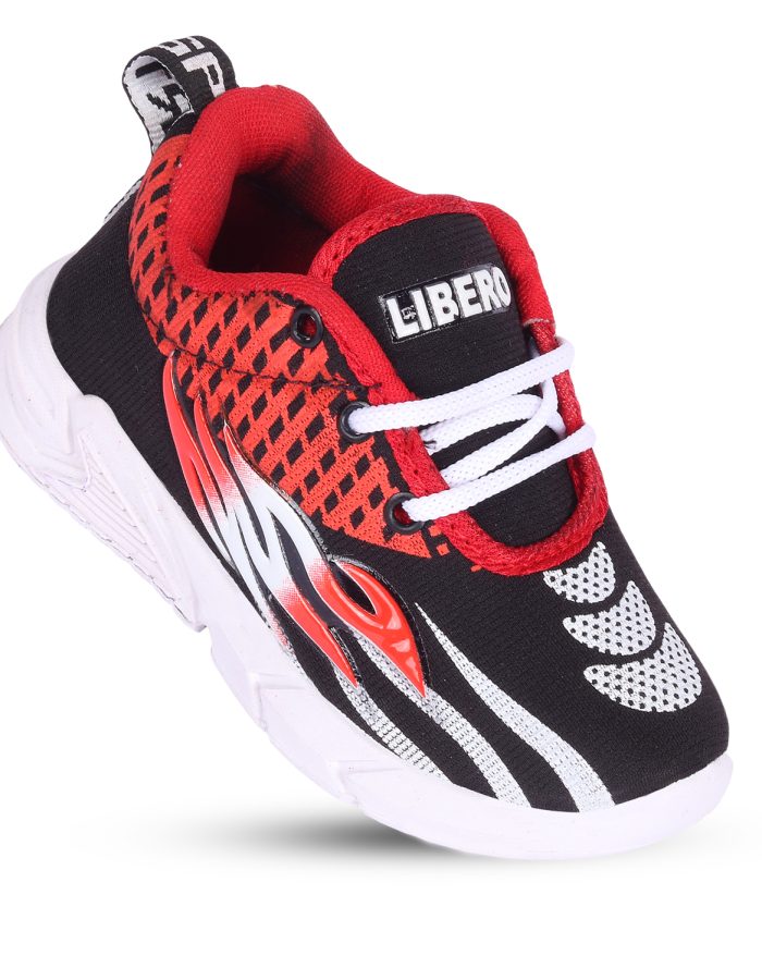 Libero FootwearKIDS SPORTS Shoes Upper-Mesh Sole-PVC 2 TO 5 YEARS KIDS SIZE (6X10/6X10/8X10) RED COLOR