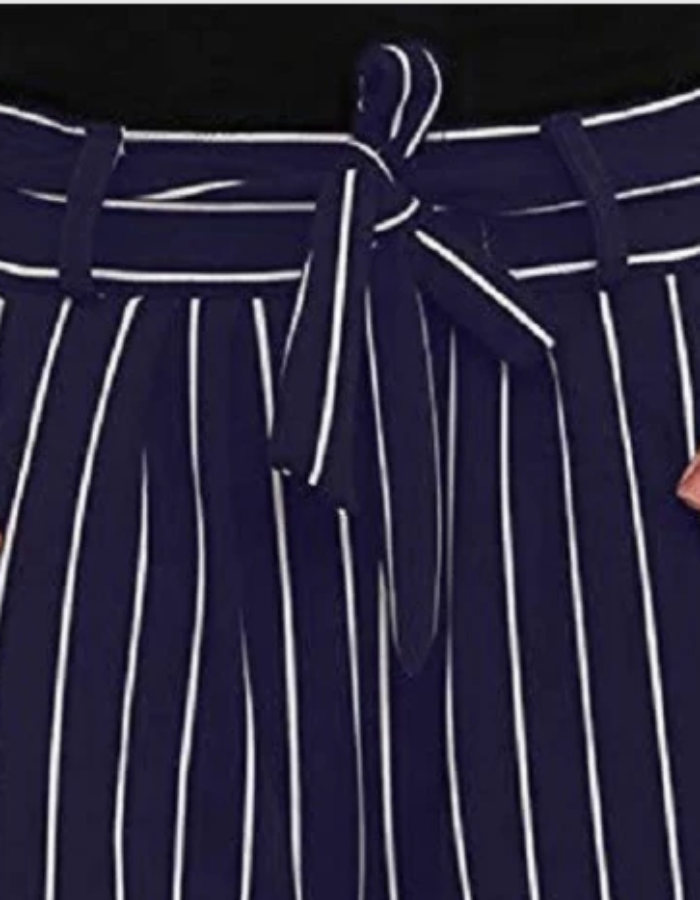 Smart Plazzo( Pack of 2) Regular Fit Women Black & Navy Rayon Trousers