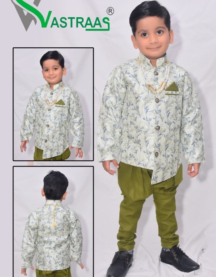 Vastraas Stylish Kids 3 Piece Ethnic Wear Baba Suit Boys